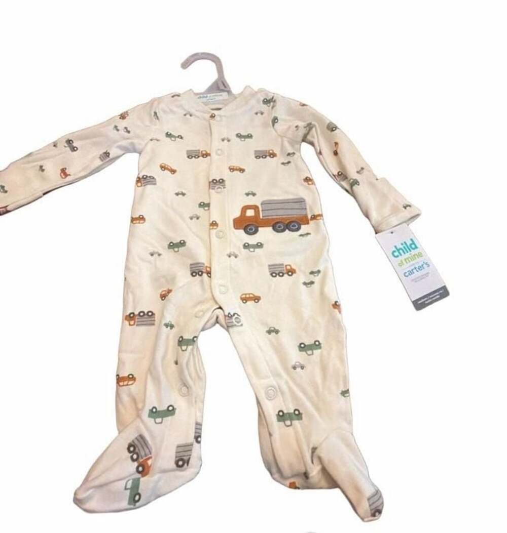 Carter's Child of Mine Newborn Baby Boys Interlock Sleep 'N Play Footed Pajamas,